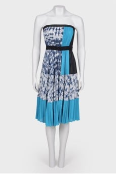 Pleated slip dress