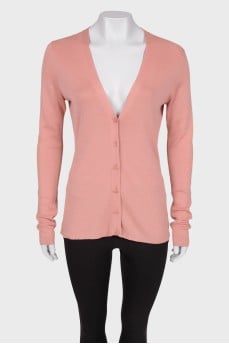 Pink jacket with a brand logo
