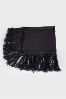 Silk scarf with fringe