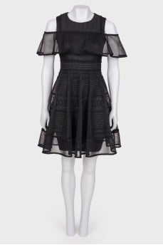 Dress with lace and ruffles