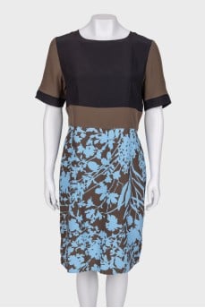 Silk dress with print