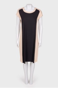 Combined color dress