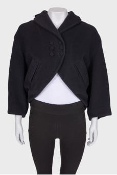 Shortened wool coat