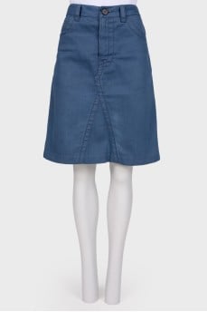 Denim blue skirt