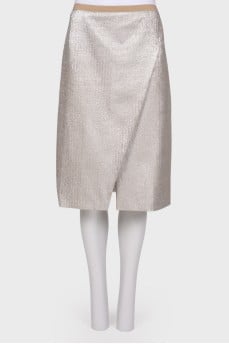 Silver wrap skirt