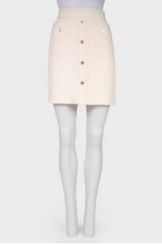White tweed skirt