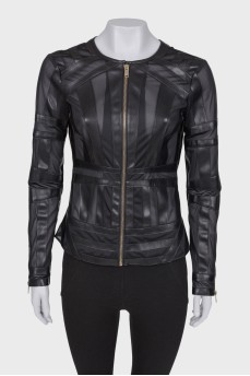 Jacket with translucent inserts