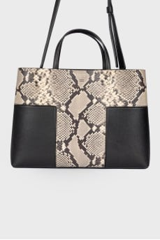 Two-Tone Snakeskin Tote bag