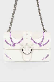 Bag with branded fastener and inserts with a logo