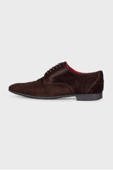 Male suede brown shoes