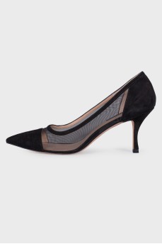 Suede translucent shoes