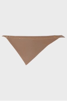 Gold scarf with tag