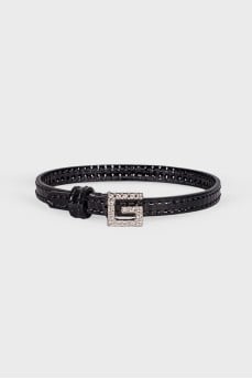 Leather bracelet with a logo