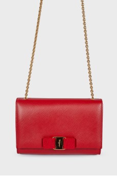 Red chain bag