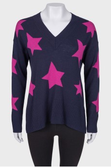 Star print pullover
