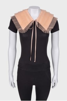Satin collar with tulle