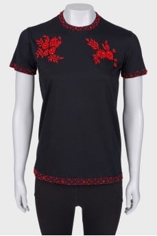 TOP decorated with beads