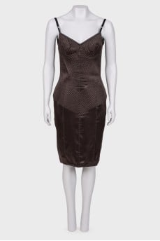 Satin bustier dress