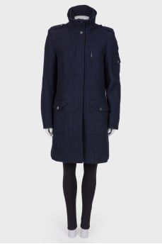 Blue coat with inner vest