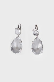 Earrings with large crystals
