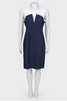 Blue and white dress