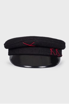 Black woolen cap