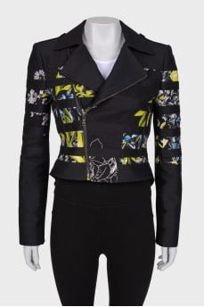 Lessacked jacket with print