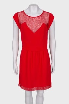 Red dress with lace
