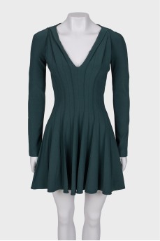 Plissed green dress