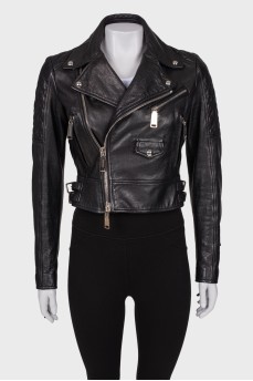 Fringed leather jacket