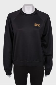 Black Sweatshot with brand's logo