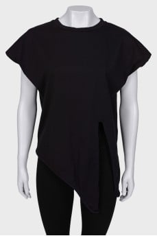 T-shirt with tie on waist
