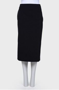 Classic black midi skirt