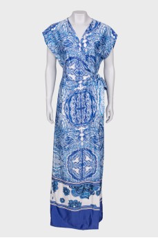 Wrap maxi dress with pockets