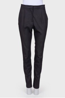 Black trousers with stripes
