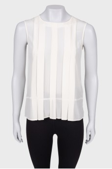 Beige sleeveless top