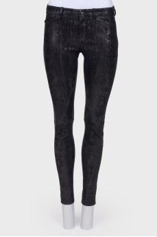 Black print pants