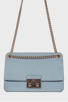 Blue flap bag