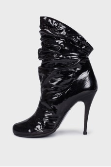 Stiletto ankle boots lacquer