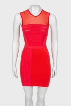 Red mini dress