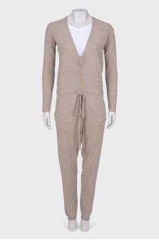 Light gray wool jumpsuit