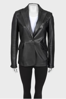 Black leather jacket