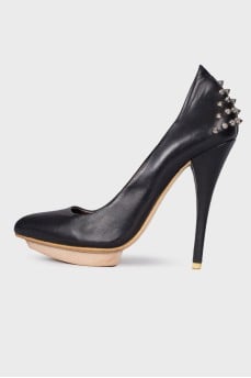Black spiked heels 