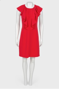 Red dress with frill