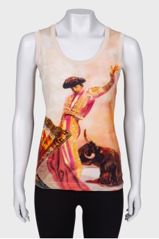 T-shirt with bullfighter print