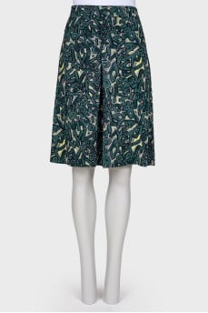 Graffiti print skirt