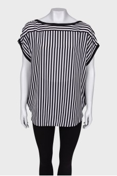 Striped silk blouse