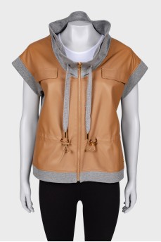 Combined jacket with a zipper