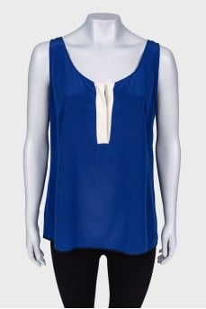 Silk blue top