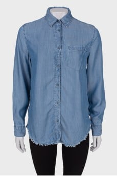 Loose fit denim shirt